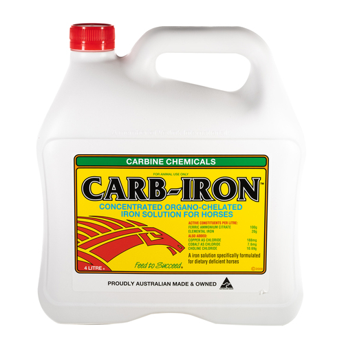 Carbine Carb-Iron Oral Iron Solution for Horses 4L 