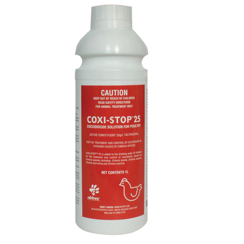Coxi Stop 25 Coccodiocide Solution for Poultry 1L