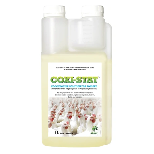 Coxi-Stat Coccidiocide Treatment Solution for Poultry Twin Chamber 1L