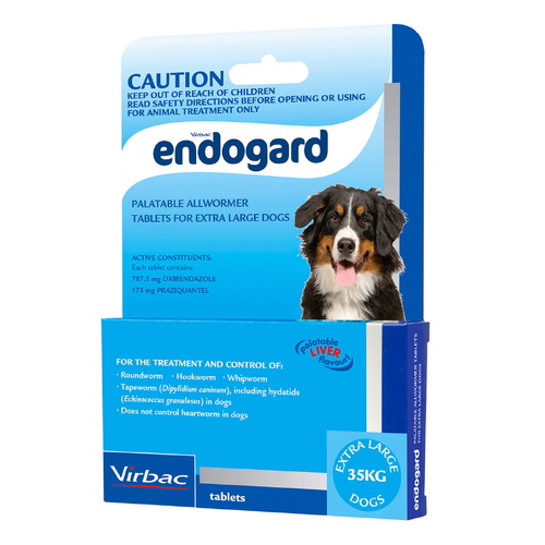 Virbac Endogard Palatable Allwormer for Extra Large Dogs 35kg 50 Pack