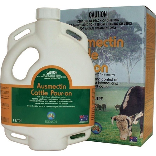 IAH Ausmectin Cattle Pour On Treatment 1L 