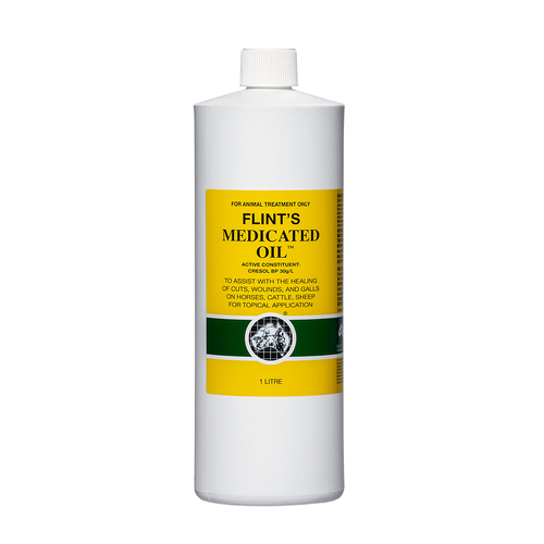 IAH Flints Medicated Oil for Horses Cattle & Sheep 1L