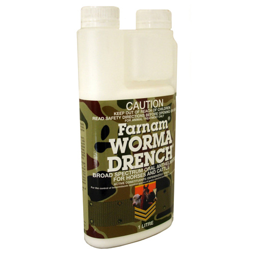 IAH Worma Drench Horses Oral Anthelmintic 1L 
