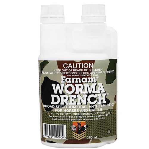 IAH Worma Drench Horses Oral Anthelmintic 250ml
