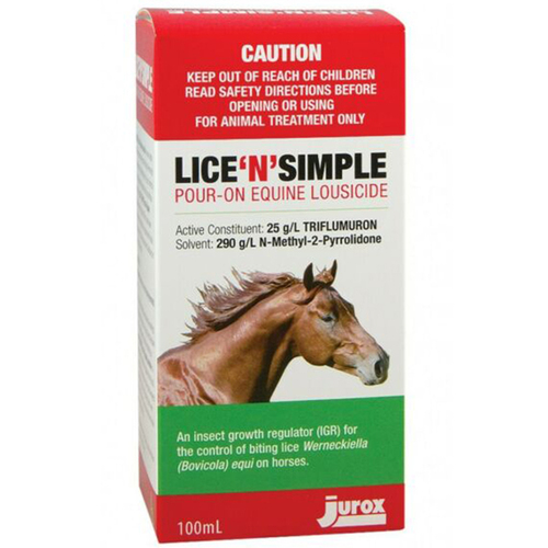 Jurox Lice N Simple Biting Lice Control 100ml 
