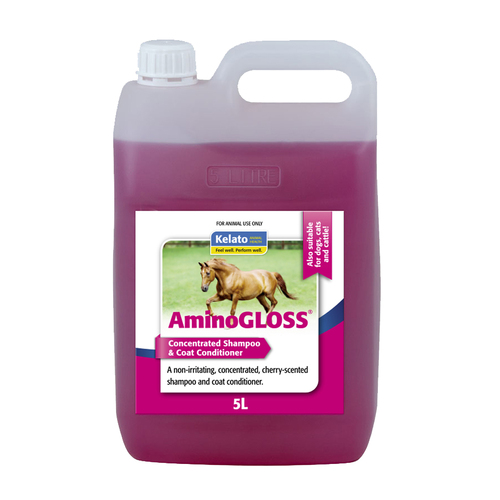 Kelato AminoGloss Concentrated Shampoo & Coat Conditioner for Horses 5L