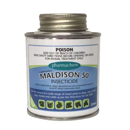 Pharmachem Maldison 50 Insecticide Concentrate for Horses Dogs & Cats 250ml
