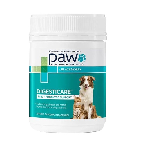 PAW Digesticare Pre + Probiotic Gut Health Support for Dogs & Cats 143g