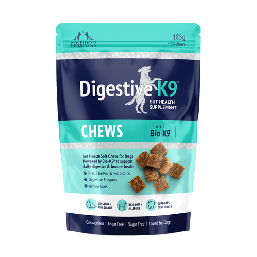 Poseidon Digestive K9 Chews Gut Health Supplement for Dogs 185g