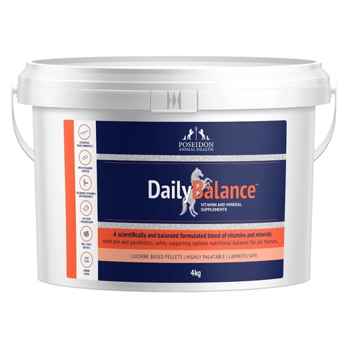 Poseidon Daily Balance Horse Vitamins Minerals & Amino Acids Supplement Tub 4kg