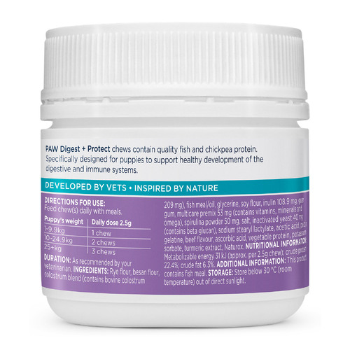 PAW Digest & Protect Puppy Dog Care 30 Chews 75g