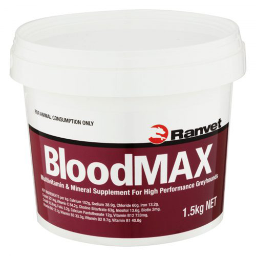 Ranvet Bloodmax Greyhounds Multivitamin & Mineral Supplement 1.5kg