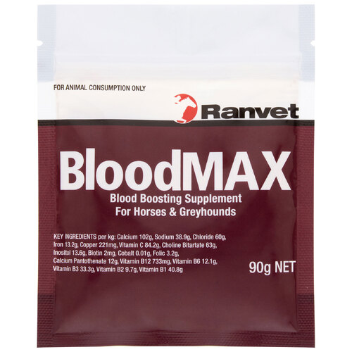 Ranvet Bloodmax Blood Boosting Supplement for Horses & Greyhounds 90g