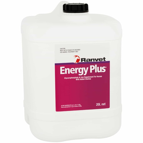 Ranvet Energy Plus Horses Glycerophosphate & Iron Supplement 20L