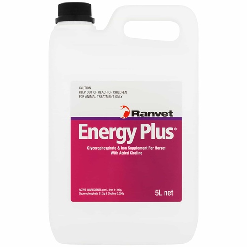 Ranvet Energy Plus Horses Glycerophosphate & Iron Supplement 5L