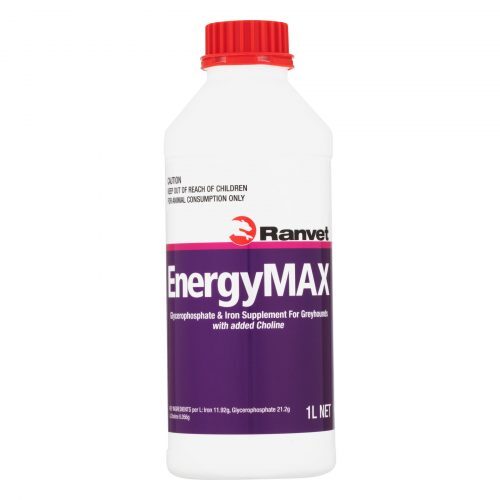 Ranvet Energy Max Glycerophosphate & Iron Supplement for Greyhounds 1L