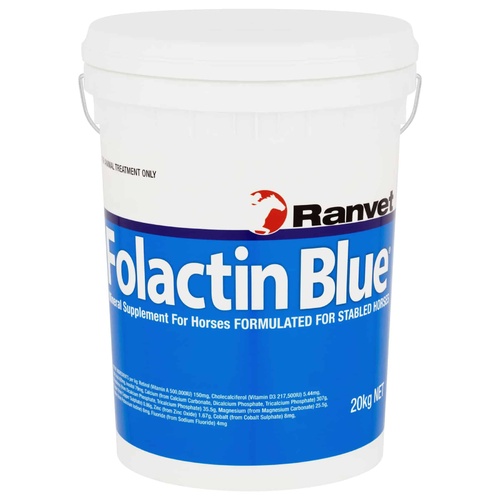 Ranvet Folactin Stabled Horses Mineral Supplement Blue 20kg