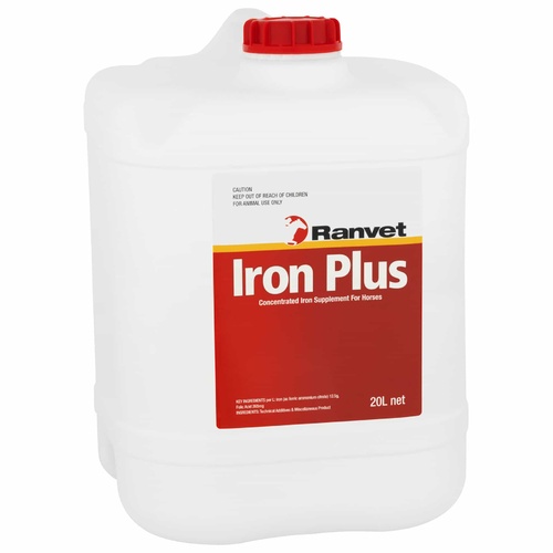 Ranvet Iron Plus Horses Concentrated Supplement w/ Folic Acid 20L