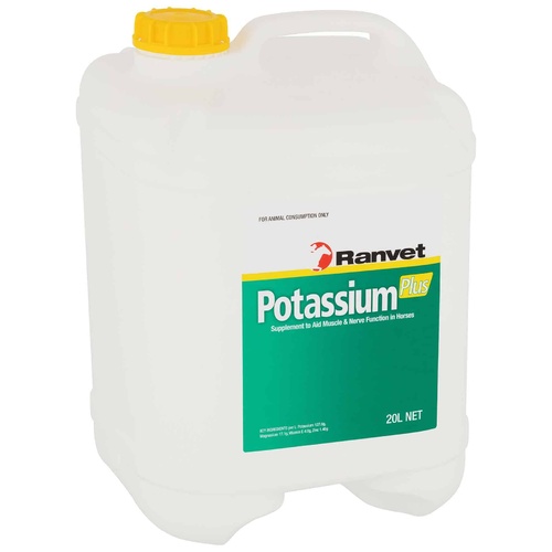 Ranvet Potassium Plus Horses Muscle Aid & Nerve Function Supplement 20L