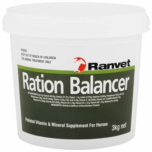 Ranvet Ration Balancer Pellet Horses Vitamin & Mineral Supplement 3kg