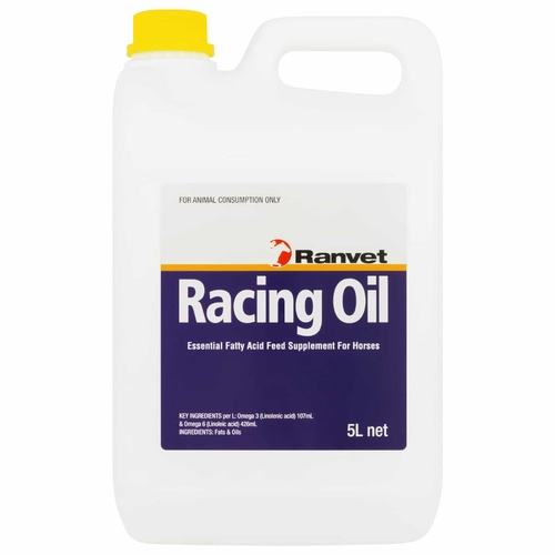 Ranvet Racing Oil Horses Essential Fatty Acid Feed Supplement 5L