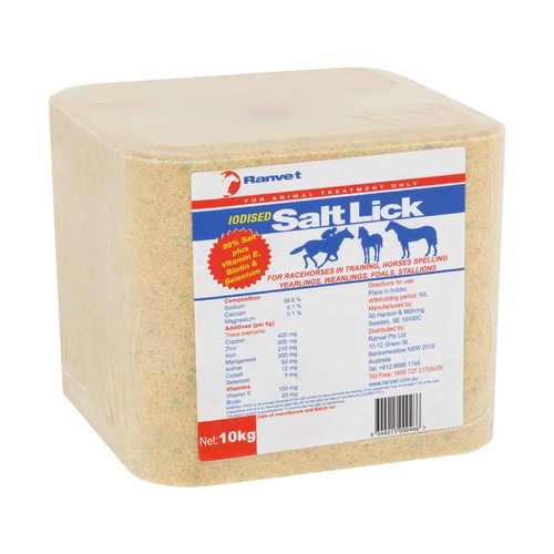 Ranvet Salt Licks Iodised Horse Mineral Treatment 10kg