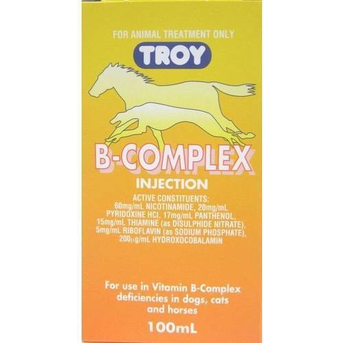 Troy Vitamin B Complex Vitamins Horse Dog Cat 100ml 