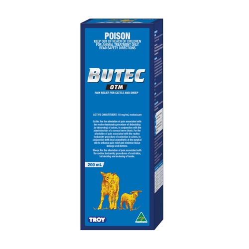 Troy Butec OTM Non-Steroidal Anti-Inflammatory Pain Relief for Cattle 200ml