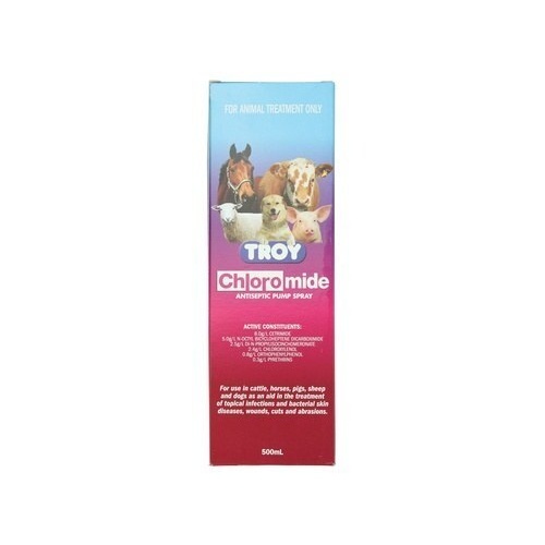 Troy Chloromide Antiseptic Insect and Fly Spray for Dogs Horses 500ml 