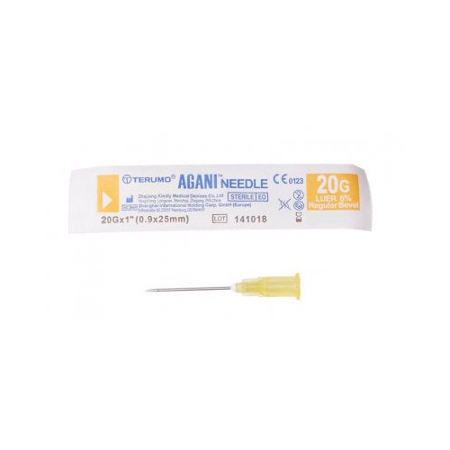 Terumo Agani Hypodermic Needle 20Gx1" 0.9 x 25mm AN+2025R1 100 Pack