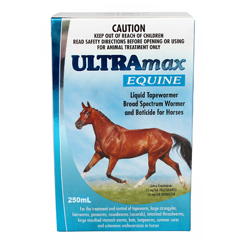 Pharmachem Ultramax Equine Broad Spectrum Liquid Wormer for Horses 250ml