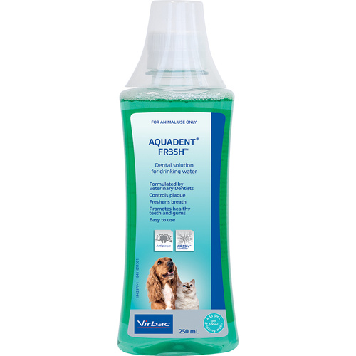 Virbac Aquadent Fresh Water Additive Dental Solution for Dog & Cats 250ml