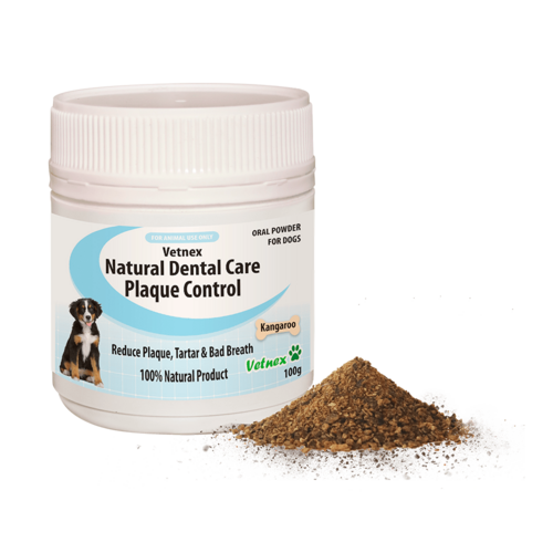 Vetnex Natural Dental Care Plaque Control Powder Kangaroo for Dogs & Cats 100g