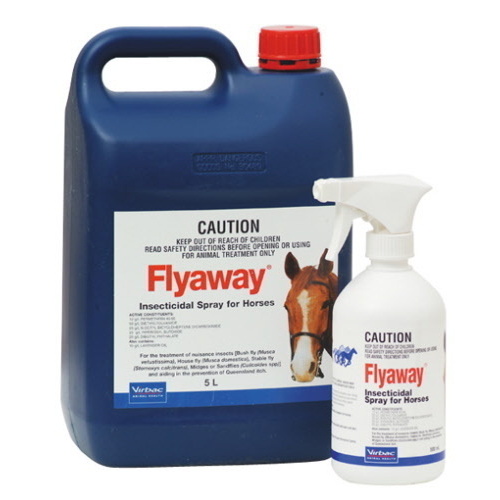 Virbac Flyaway Insecticidal Repellent Solution Spray For Horse Treatment 5L 