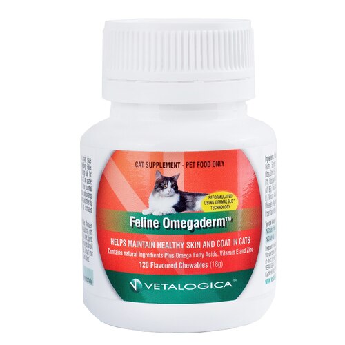 Vetalogica Feline Omegaderm Cat Supplement 120 Pack