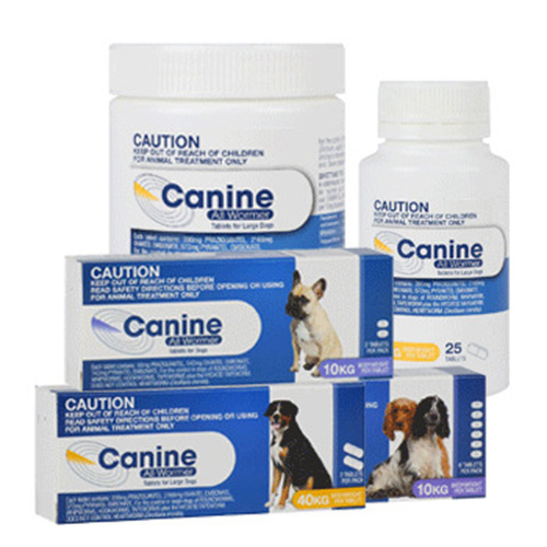 Value Plus Canine Allwormer 40kg Pet Dog Yellow 25 Pack