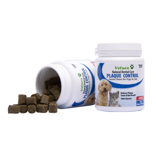 Vetnex Natural Dental Care Plaque Control Chews Salmon for Dogs & Cats 100g