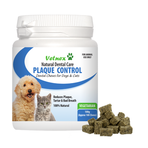 Vetnex Plaque Control Dental Chews Vegetarian for Dogs & Cats 100g