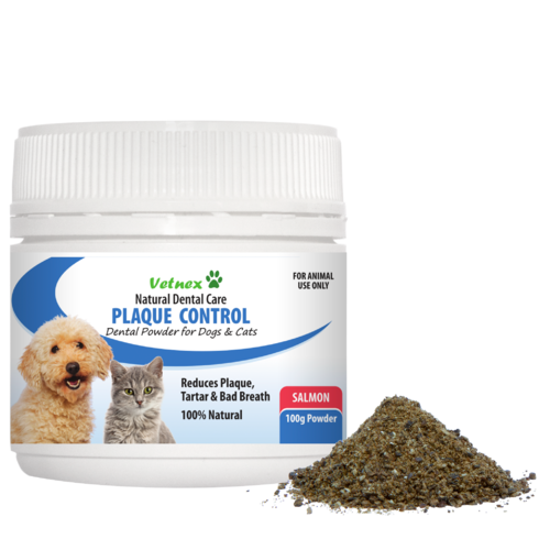 Vetnex Natural Dental Care Plaque Control Powder Salmon for Dogs & Cats 100g