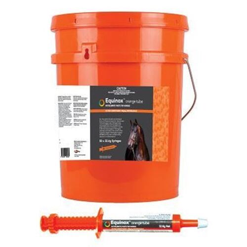 Value Plus Equinox Horse Allwormer Paste Orange Tube Stud Bucket 50 Pack