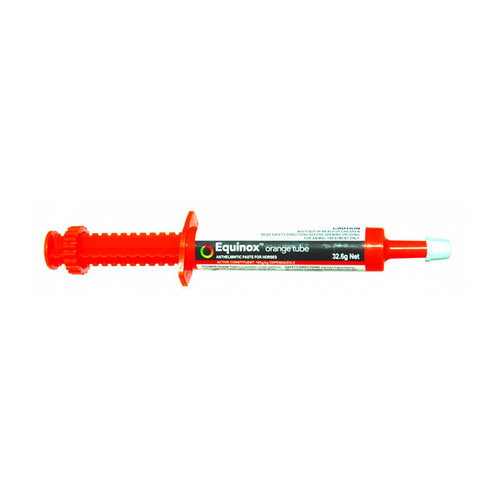 Equinox Orange Tube Wormer Paste SGL Horse Pony 33g 