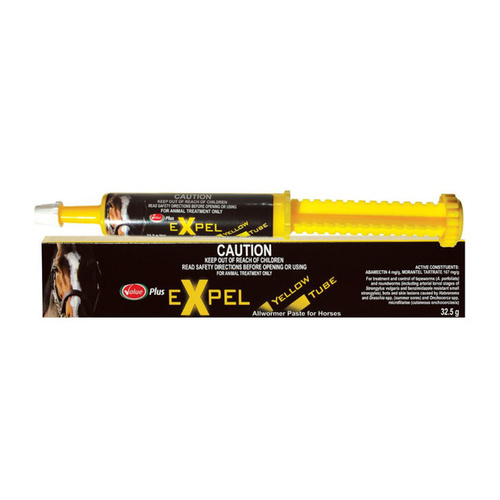 Value Plus Expel Yellow Tube Horse Pony All Wormer Paste 32.5g 
