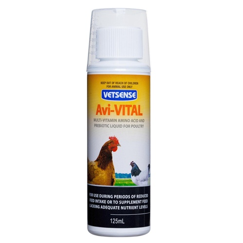 Vetsense Avi-Vital Vitamin Poultry Amino Acid Supplement 125ml
