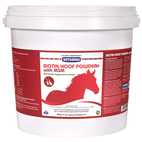 Vetsense Biotin Hoof Powder Plus with MSM Horse Supplement 4kg