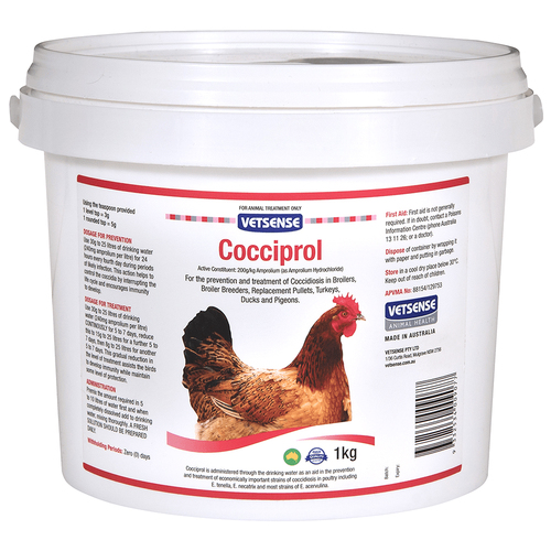 Vetsense Cocciprol Coccidiosis Treatment for Chickens 1kg