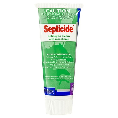 Vitbac Septicide Antiseptic Cream with Insecticide Dog Horse 100g 
