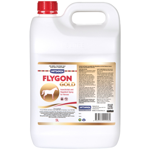 Vetsense Flygon Gold Insect Repellent Spray for Horses 5L