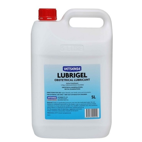 Vetsense Lubrigel Obstetrical Lubricant for Pet Rectal Exam 5L