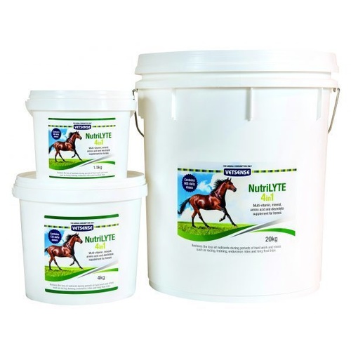 Vetsense Nutrilyte 4in1 Electrolyte Vitamin Horse Supplement 1.5kg 