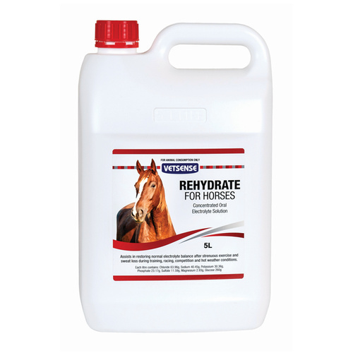 Vetsense Rehydrate Electrolyte Balance Maintenance for Horses 5L 